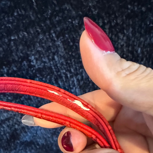 Olivia + Joy Red Crocodile-Embossed Crossbody Bag - Picture 7 of 7